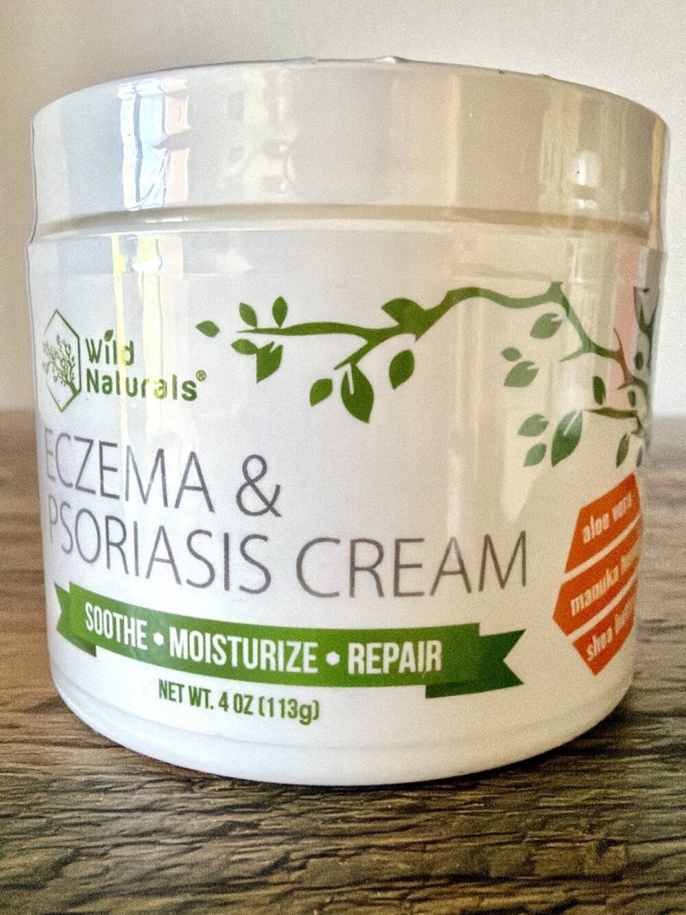 Wild Naturals Eczema Psoriasis Moisturizer Cream Manuka Honey 4 oz Made USA